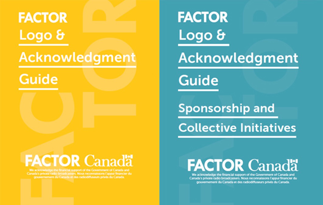 FACTOR's new Logo & Acknowledgment Guides